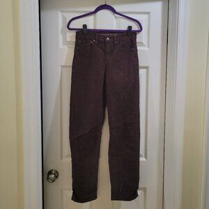 American Eagle Brown Stretch 90's Straight Corduroy Pant size 2